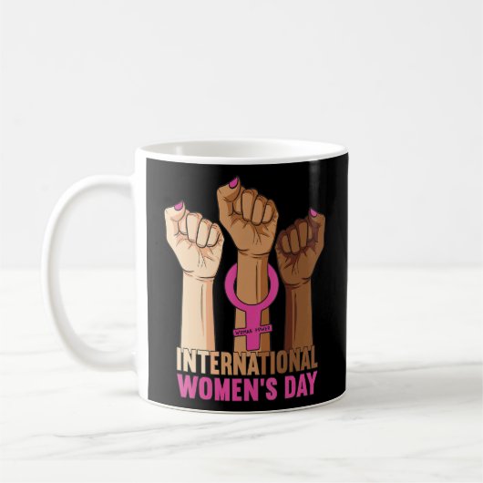 Happy Women's Day 8 März 2022, International Wome Kaffeetasse (Links)