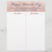 Happy Women's Day Bunco Tally Score Sheet (Vorderseite)