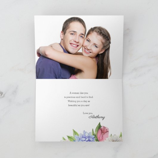 Happy Women's Day Foto Card Karte (Innenseite)