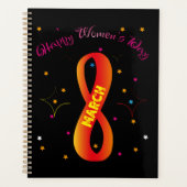 Happy Women's Day März 8. Planer (Vorderseite)