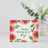 Happy Women's Day Postkarte (Stehend Vorderseite)