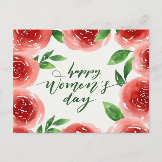 Happy Women's Day Postkarte (Vorderseite)