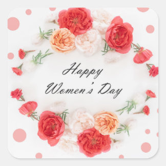Happy Women's Day Square Sticker