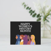 Happy Women's History Month Postkarte (Stehend Vorderseite)