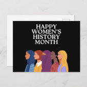 Happy Women's History Month Postkarte (Vorne/Hinten)
