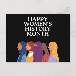 Happy Women's History Month Postkarte