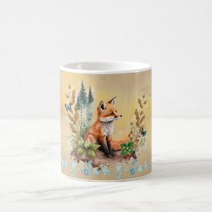 Happy Woodland Fox Tasse Aquarell Look