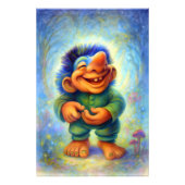 Happy Woodland Troll Boy Cozy Fairytale Fotodruck (Vorne)