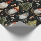 Happy Woodland Weihnachtsgnomes Wrapping Paper Geschenkpapier (Ecke)