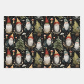 Happy Woodland Weihnachtsgnomes Wrapping Paper Geschenkpapier Set (Vorderseite)