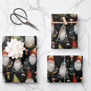 Happy Woodland Weihnachtsgnomes Wrapping Paper Geschenkpapier Set