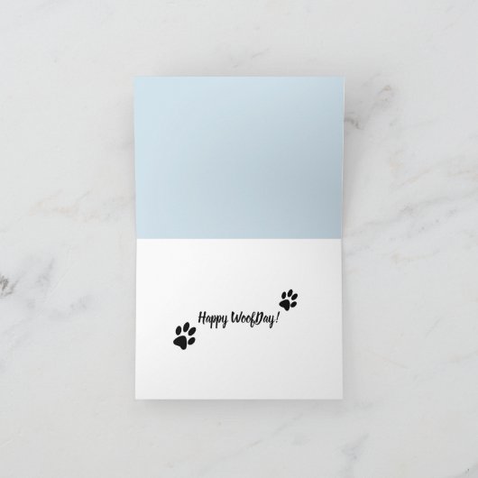Happy Woof Day! FALTSCHACHTEL Karte (Innenseite)