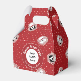 "Happy Woof Year" Business Christmas Fevor Box Geschenkschachtel