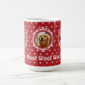 "Happy Woof Year" Hund über Weihnachten Kaffeetasse (Mittel)