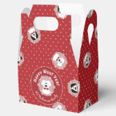 "Happy Woof Year" Poodle Christmas Favor Box Geschenkschachtel (Geöffnet)