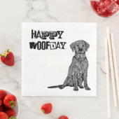 Happy Woofday Serviette (Beispiel)