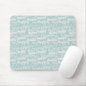 Happy Words Blue Mousepad (Mit Mouse)