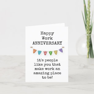Happy Work Anniversary Card Dankeskarte
