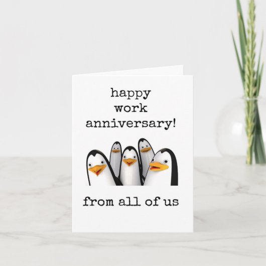 Happy Work Anniversary Card, Funny Dankeskarte (Vorderseite)