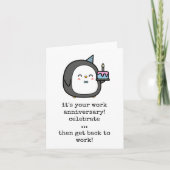 Happy Work Anniversary Card, Funny Dankeskarte (Vorderseite)