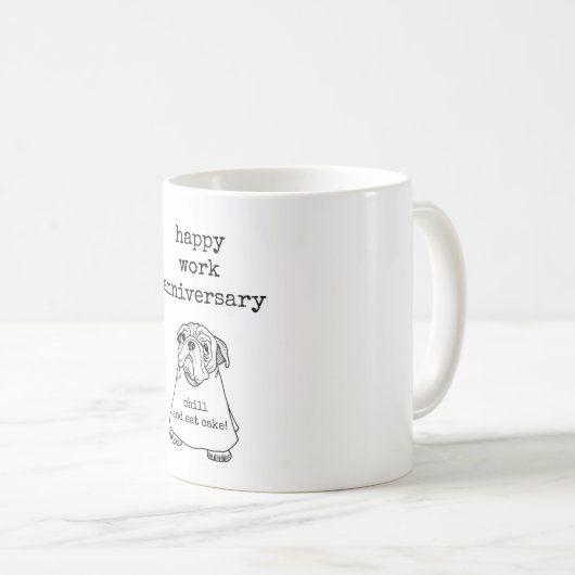 Happy Work Anniversary, Coworker, Boss Gift Kaffeetasse (VorderseiteRechts)