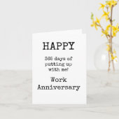 Happy Work Anniversary, Funny, Simple Card Karte (Gelbe Blume)