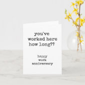 Happy Work Anniversary, Funny, Tipp Grußkarte Karte (Gelbe Blume)