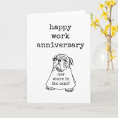 Happy Work Anniversary, Funny Workiversary Card Karte (Gelbe Blume)