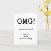 Happy Work Anniversary Grußkarte, Funny Karte (Gelbe Blume)