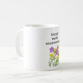 Happy Work Jubiläum für sie, Blumenkohl-Tasse Kaffeetasse (Vorderseite Links)