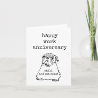 Happy Work Jubiläum, Mops mit Sign Card