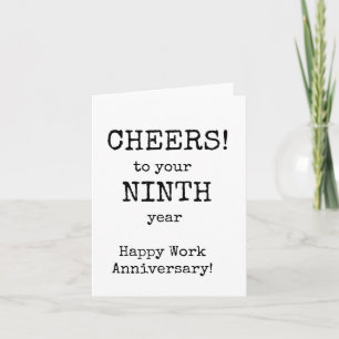 Happy Work Jubiläum, Neuntes Jahr Karte