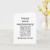 Happy Work Jubiläum von der gesamten US-Karte Karte (Gelbe Blume)