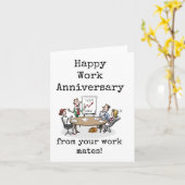 Happy Work Jubiläum von Ihren Arbeitskollegen Karte (Gelbe Blume)