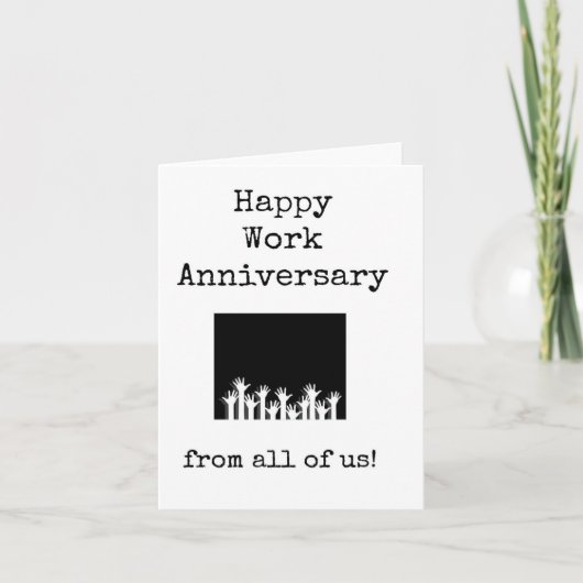 Happy Work Jubiläum von uns allen Karte (Vorderseite)