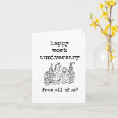 Happy Work Jubiläum von uns allen lustig Karte (Gelbe Blume)