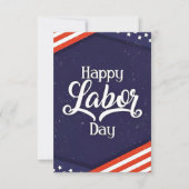 Happy Workday Fest mit US-Flagge Dankeskarte (Vorderseite)