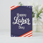 Happy Workday Fest mit US-Flagge Dankeskarte (Stehend Vorderseite)