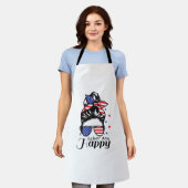 Happy Workday US-Flagge All-Over-Print-Schürze Schürze (Getragen)