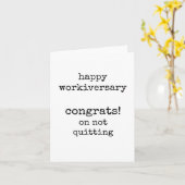 Happy Workiversary Card, einfach, typisiert, Karte (Gelbe Blume)