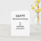 Happy Workiversary Card, einfach, typisiert, Karte (Gelbe Blume)