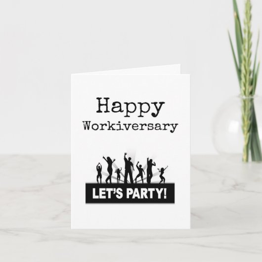 Happy Workiversary Card, Lasse Party Karte (Vorderseite)