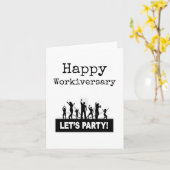 Happy Workiversary Card, Lasse Party Karte (Gelbe Blume)