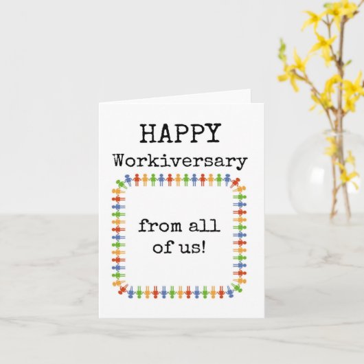 Happy Workiversary from All US Card Karte (Gelbe Blume)