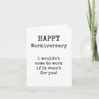 Happy Workiversary, Funny, Jubiläumskarte