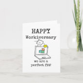 Happy Workiversary, perfekt geeignet, Work Bestie  Karte (Vorderseite)