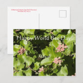 Happy World Bee Day! Postkarte (Vorne/Hinten)