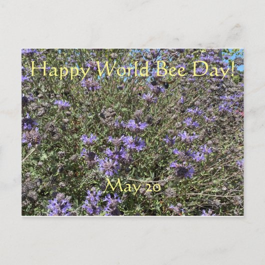 Happy World Bee Day! Postkarte (Vorderseite)