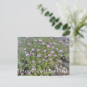 Happy World Bee Day! Postkarte (Stehend Vorderseite)