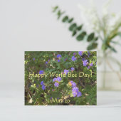 Happy World Bee Day! Postkarte (Stehend Vorderseite)
